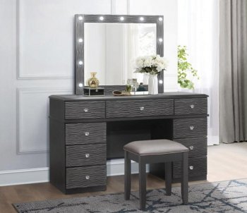 Addison Vanity Set in Metallic Grey by Global [GFVA-Addison]