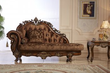 Napoli Chaise 692 in Fabric by Meridian w/Crystal Tufting [MRCL-692 Napoli]