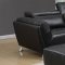 U8859 Sectional Sofa in Black Bonded Leather by Global w/Options