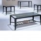 Black Finish Modern 3 Pc Coffee Table Set w/Optional Sofa Table