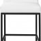 Bryce Bar Stool 919 Set of 2 in White Faux Leather by Meridian