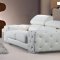 2726B Sofa 3Pc Set in White Tufted Leather by VIG w/Crystals