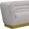 Bellini Sofa 669 in Cream Velvet Fabric by Meridian w/Options