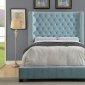 Mirabelle CM7679BL Upholstered Bed in Blue Fabric