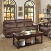 Aggiano Power Recliner Sofa 9911DBR in Dark Brown by Homelegance