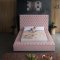 Bliss Bed in Pink Velvet Fabric by Meridian w/Options