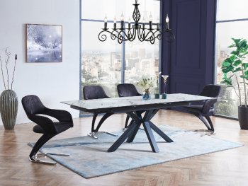 D2691DT Dining Table by Global w/Optional Black Chairs [GFDS-D2691DT-D7012DC-BL]