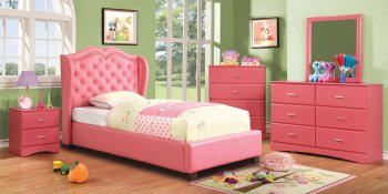 Monroe CM7016-7941PK 4Pc Kids Bedroom Set in Pink w/Options [FAKB-CM7016PK-7941PK]