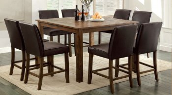 CM3688PT Edinburg Counter Height Dining Table Dark Oak w/Options [FADS-CM3688PT Edinburg II]