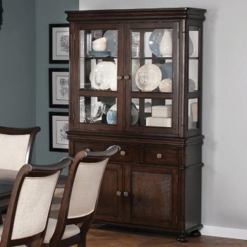 104114 Harris Buffet w/Hutch by Coaster in Cherry [CRBU-104114 Harris]