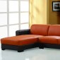 Dico Sectional Sofa in Brown & Orange Leather by Beverly Hills