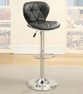 F1550 Set of 2 Bar Stools in Black Leatherette by Poundex