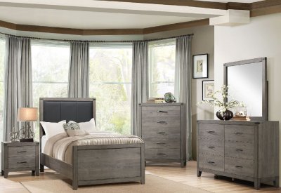 Woodrow Kids Bedroom 4Pc 2042T in Weathered Wood by Homelegance