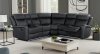 U6024 Motion Sectional Sofa in Black PU by Global