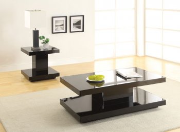 Koren Coffee Table 3Pc Set 80726 in Black Veneer by Acme [AMCT-80726-Koren]