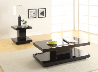 Koren Coffee Table 3Pc Set 80726 in Black Veneer by Acme