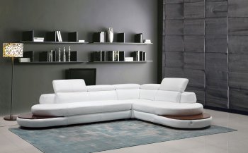 Killian Sectional Sofa 1514 in White Full Leather by VIG [VGSS-1514 Killian White]