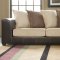 Scatter Back Contemporary Sectional Sofa w/Microfiber Seats