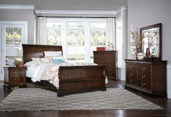 Clematis Bedroom 1719 in Dark Cherry by Homelegance w/Options [HEBS-1719-Clematis]