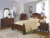 Brown Cherry Finish Classic Bedroom Set w/Queen Size Bed