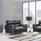 U9100 Sofa & Loveseat Set in Black by Global