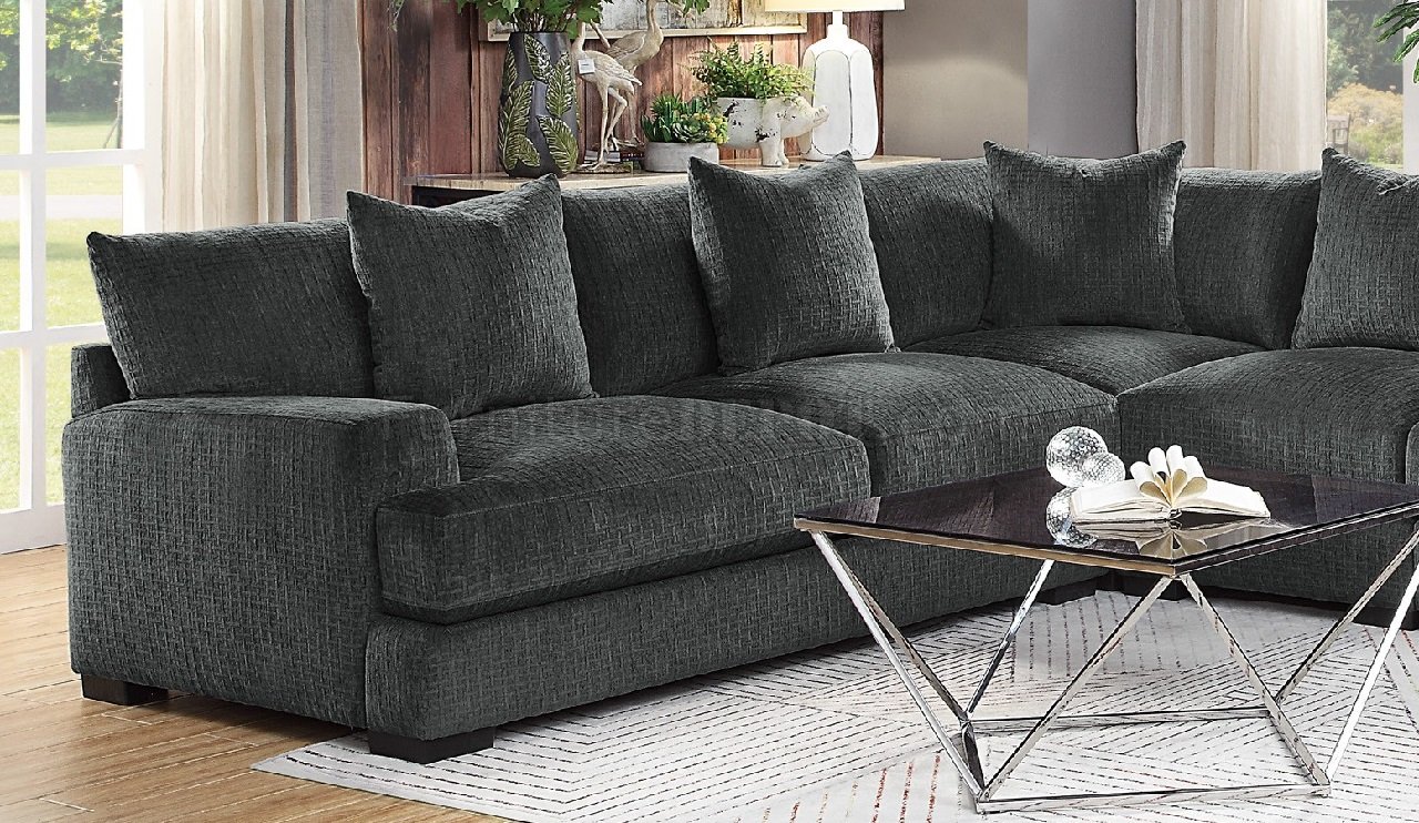 dark grey sectional sofa bed