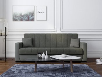 Gulf Sofa Bed & Loveseat Set in Gray Fabric [IKSB-Gulf Gray]