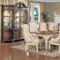 White & Cherry Two-Tone Finish Classic 7 Pc Dining Set w/Options