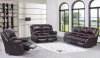 Kelly Reclining Sofa in Dark Brown Leather w/Optional Items