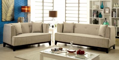 Sofia CM6761BG Sofa in Beige Fabric w/Options