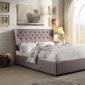 Wade 1883N Upholstered Bed in Grey Fabric by Homelegance