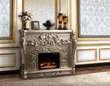 Sorina Fireplace AC01619 in Silver & Gold by Acme [AMFP-AC01619 Sorina]