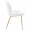 Scoop Dining Chair 3548 Set of 2 in White Velvet by Modway