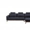 Summer Sectional Sofa in Dark Blue Fabric by ESF