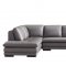 ML157 U-Shaped Sectional Sofa in Gray Leather by Beverly Hills