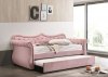 Adkins Daybed 39420 in Pink Velvet by Acme w/Trundle