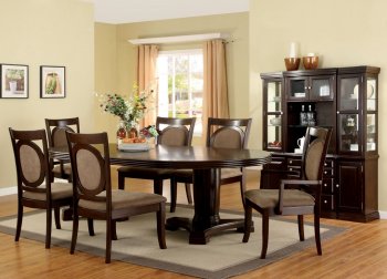 CM3418T Evelyn Dining Table in Dark Walnut w/Optional Items [FADS-CM3418T Evelyn]