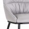 Kora Dining Chair Set of 2 in Pewter Leather by J&M