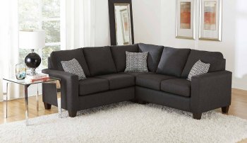 3510 Sectional Sofa in Charcoal Chenille Fabric [EGSS-3510]