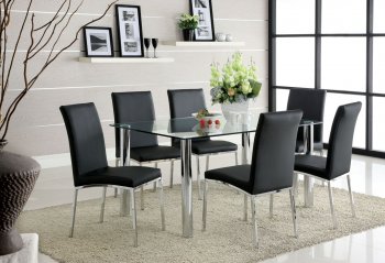 CM8319T-8336 Kauai 7Pc Dinette Set w/Clear Glass Top [FADS-CM8319T-8336 Kauai]