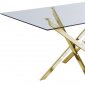 Xander Dining Table 902 by Meridian w/Gold Metal Base