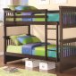 Oliver 460266 Twin over Twin Bunk Bed in Cappuccino by Coaster