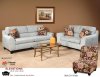 Light Blue Fabric Modern Sofa & Loveseat Set w/Options