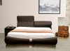 Luxe Bed in Brown Half Leather by Casabianca