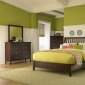 Brown Cherry Finish Transitional Bedroom w/Optional Items