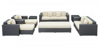 Eclipse Outdoor Patio Sofa 9Pc Set Choice of Color by Modway [MWOUT-Eclipse]