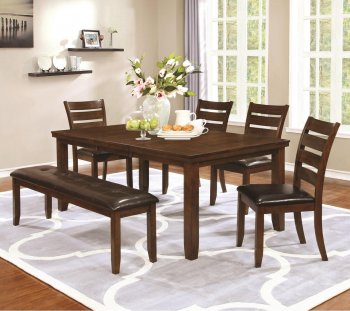 Maxwell Dining Set 5Pc 107031 by Coaster in Brown [CRDS-107031 Maxwell]