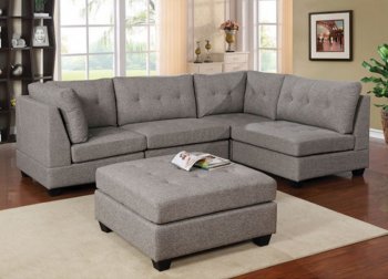 Pencoed Sectional Sofa CM6957LG in Light Gray w/Options [FASS-CM6957LG-Pencoed]