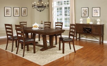 Theola 72015 Dining Table in Cherry by Acme w/Options [AMDS-72015-Theola]