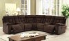 Maybell Motion Sectional Sofa CM6773BR in Brown Chenille Fabric